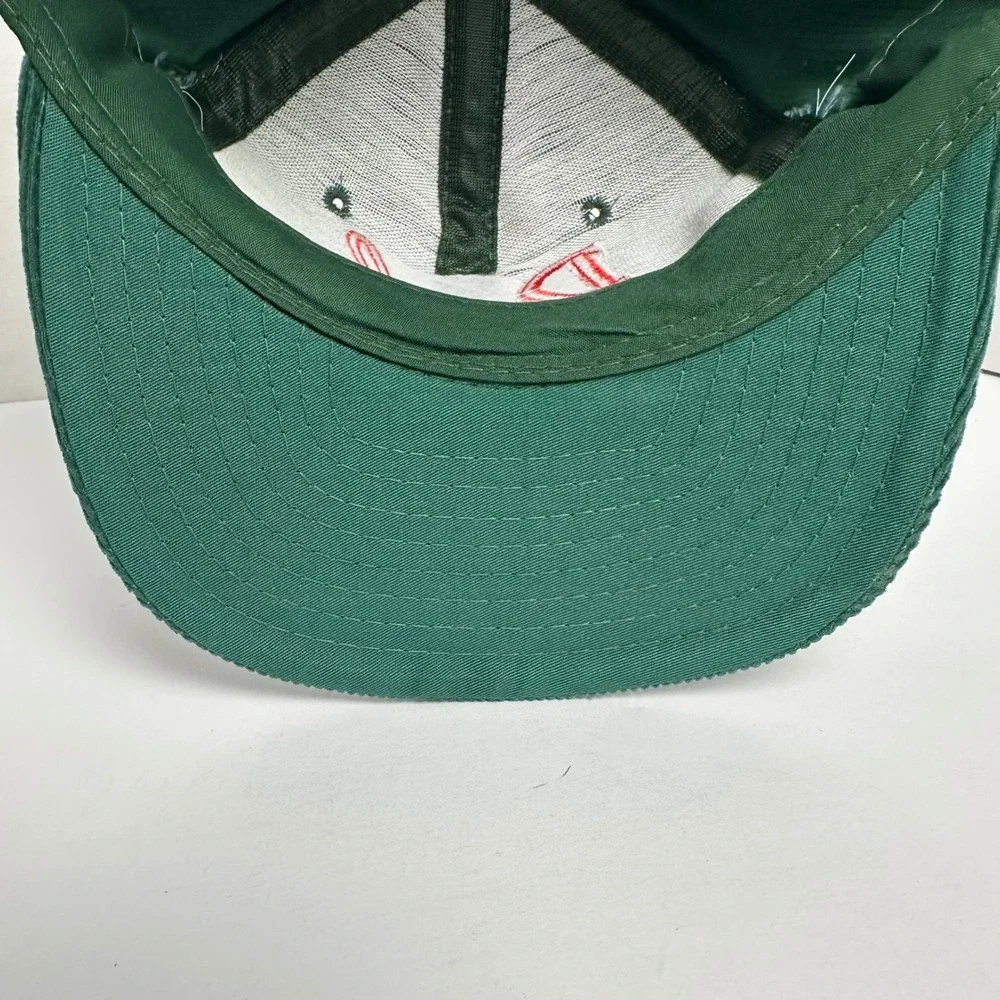 Vintage Pro Star New Jersey Devils Corduroy Snapback Hat Forest Green NHL Cap